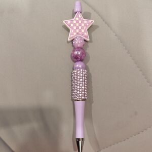 Purple Star Beaded Pen
